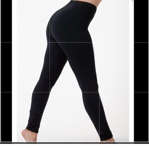 American Apparel Black Leggings. 35” Small